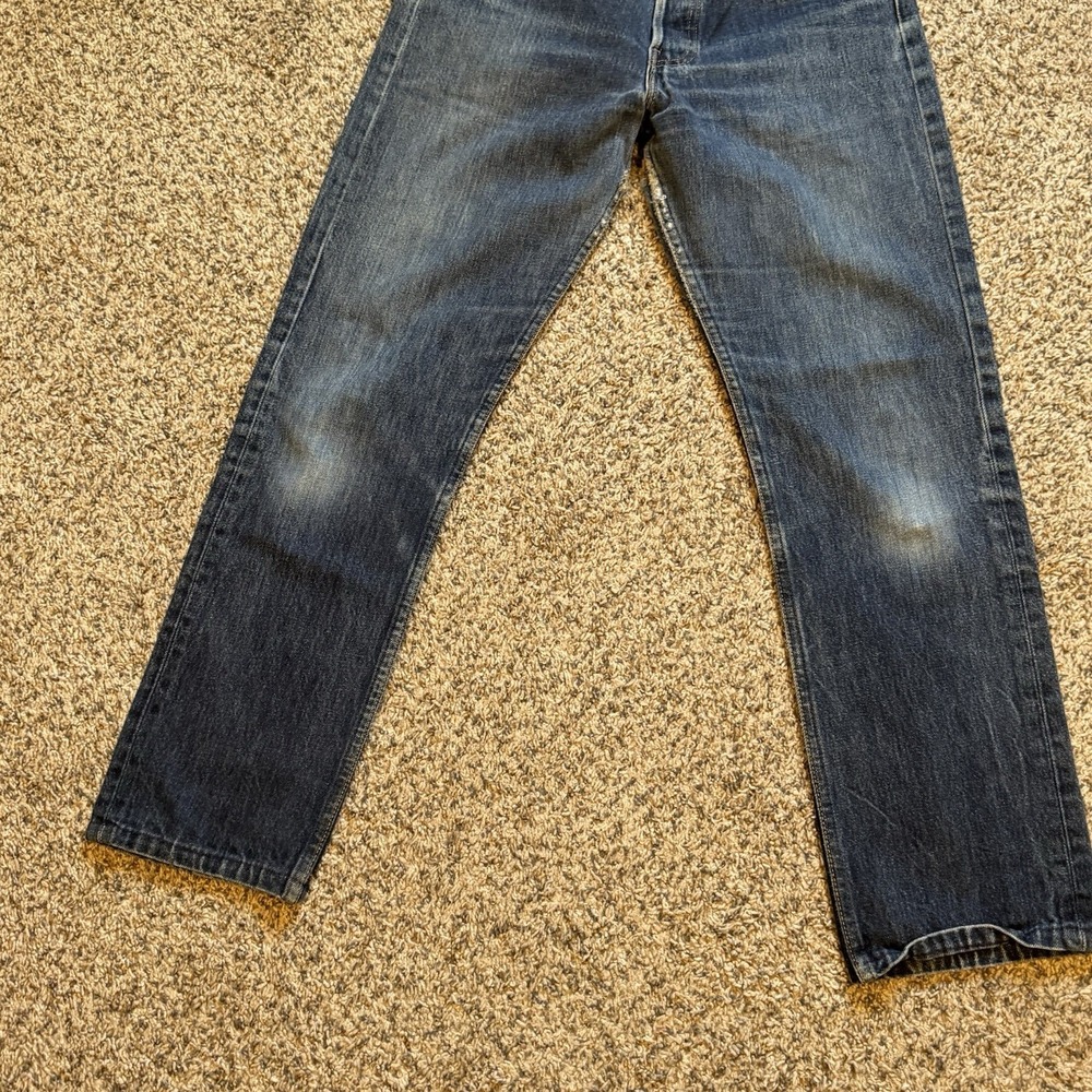 Vintage Levi's 501xx Made in USA Women's Distressing Size 29x36 Fit 27x28 Blue - Picture 3 of 12